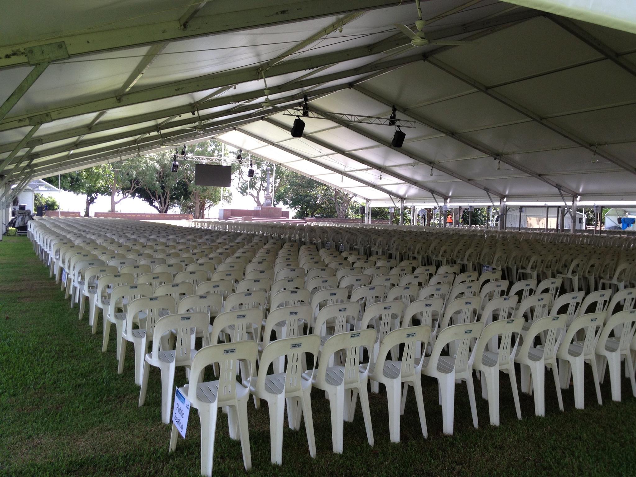 chairs under pavilion