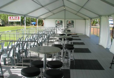 pavilion with chairs and table